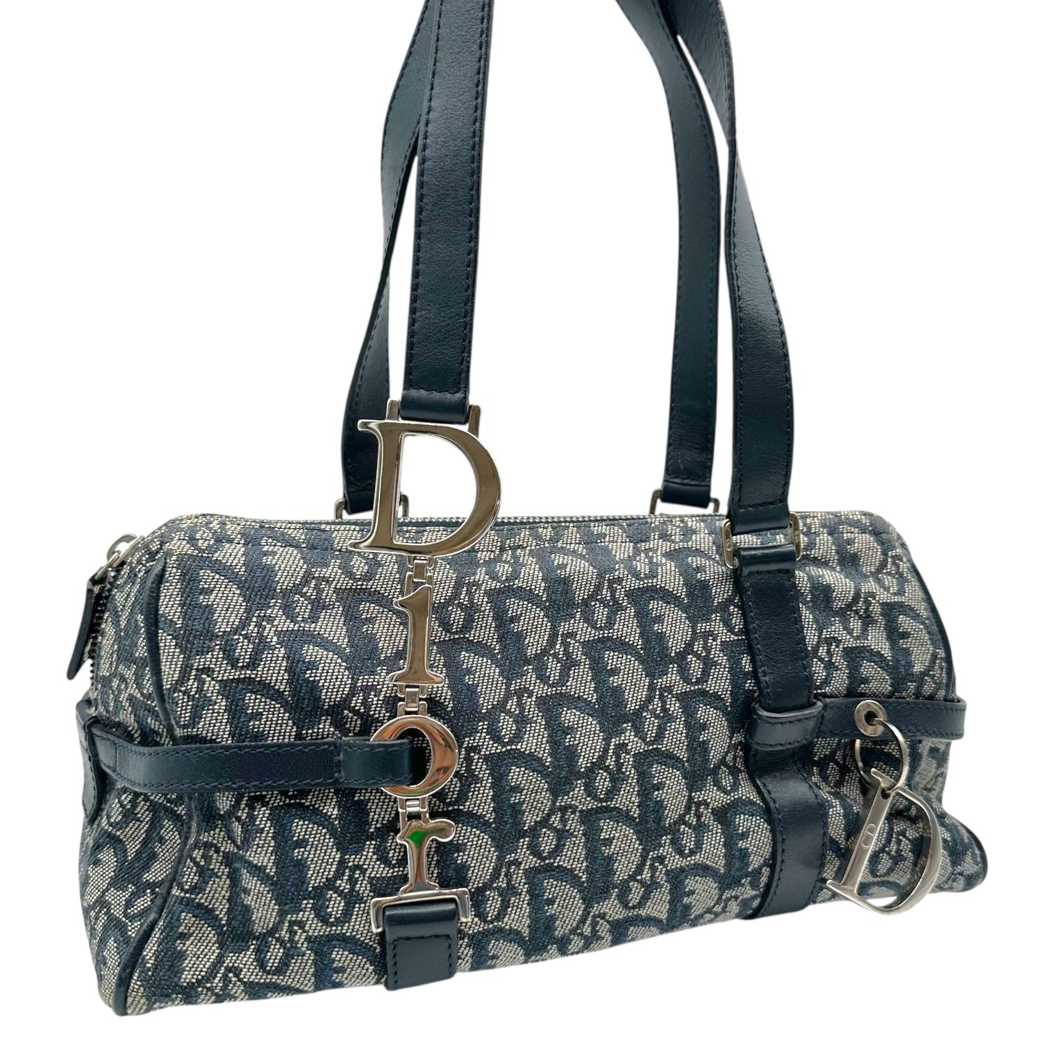 Christian Dior Navy Blue Trotter Monogram Shoulder Bag
