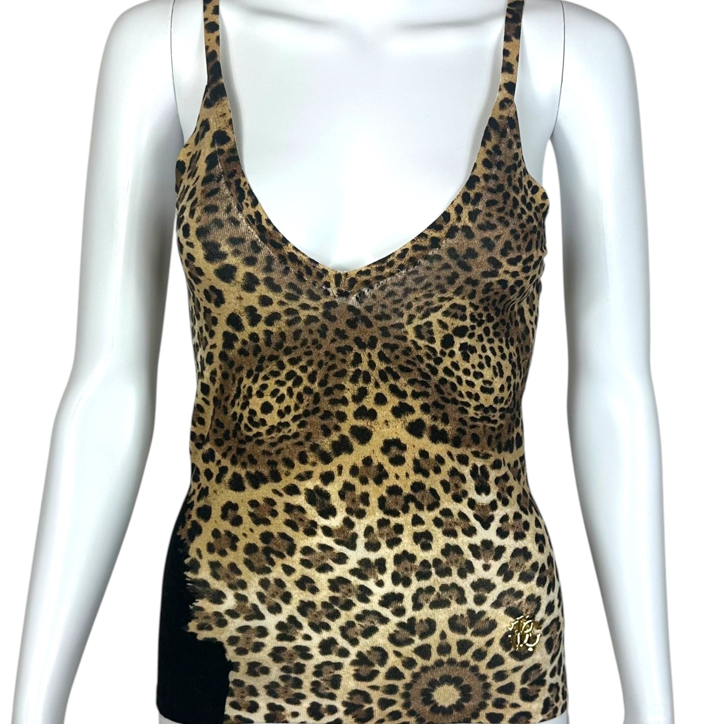 Roberto Cavalli 2006 Leopard Print Knit Tank Top - Outfit Repeater