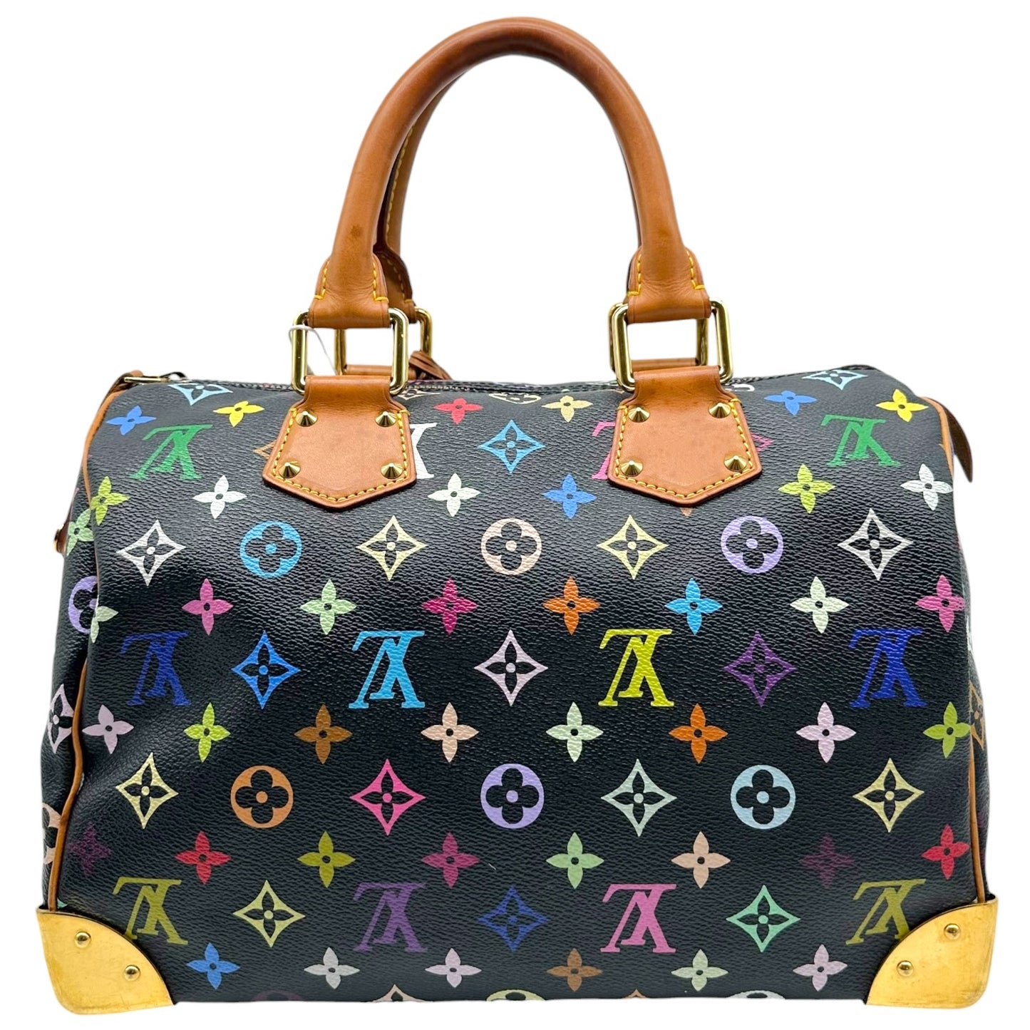 Louis Vuitton Black Multicolor Murakami Monogram Speedy 30 Handbag