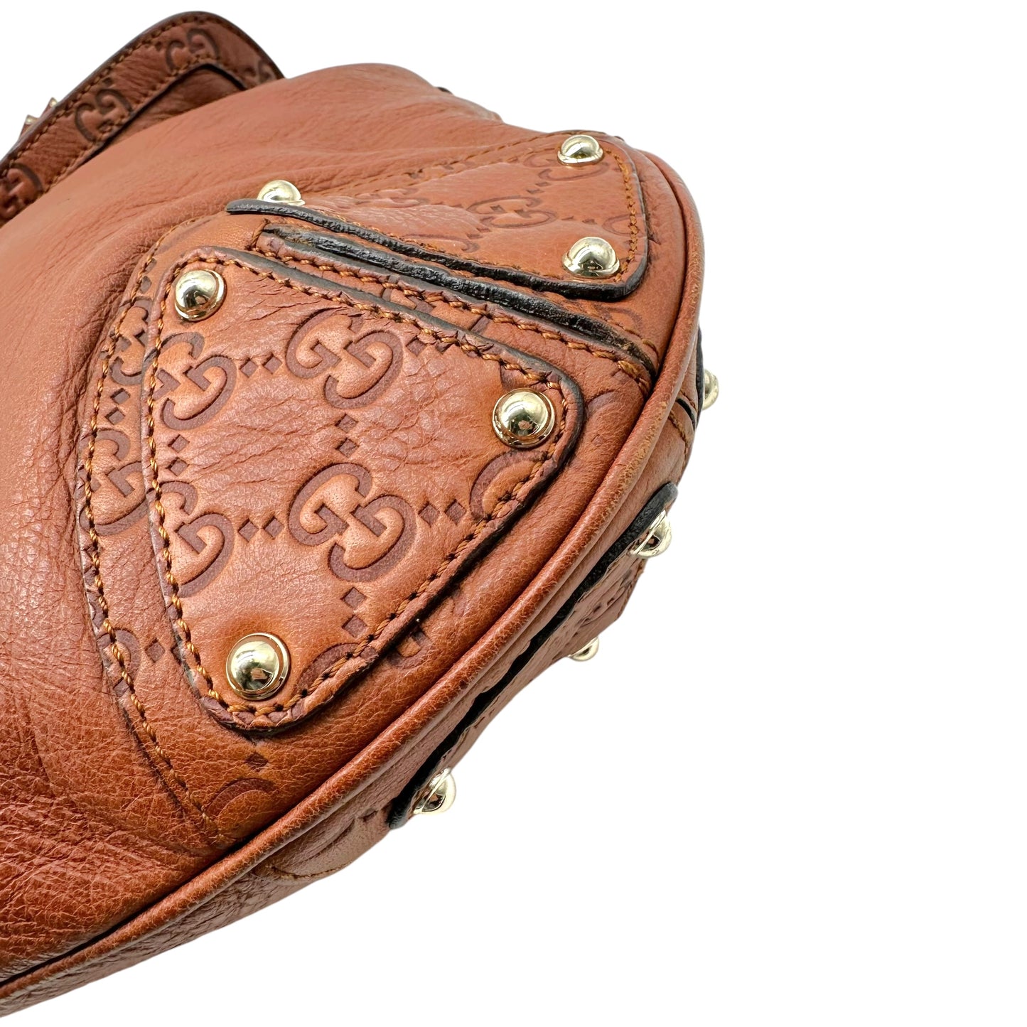 Gucci Brown Leather Guccissima Monogram Indy Bag