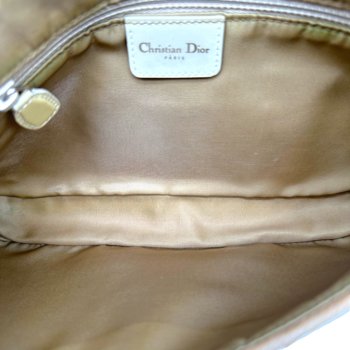 Christian Dior Tan Ponyhair Ivory Leather Shoulder Bag