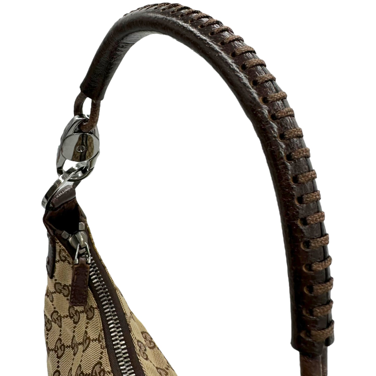 Gucci Tan Monogram Leather Strap Shoulder Bag - Outfit Repeater