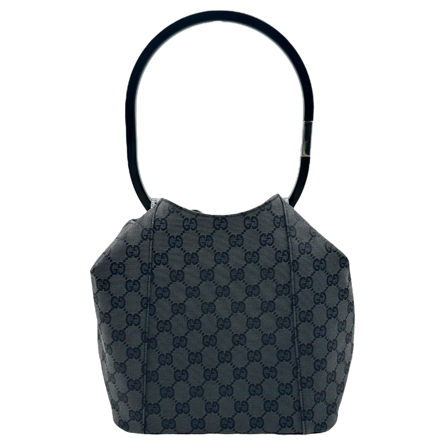 Gucci by Tom Ford Black Monogram Ring Bucket Bag