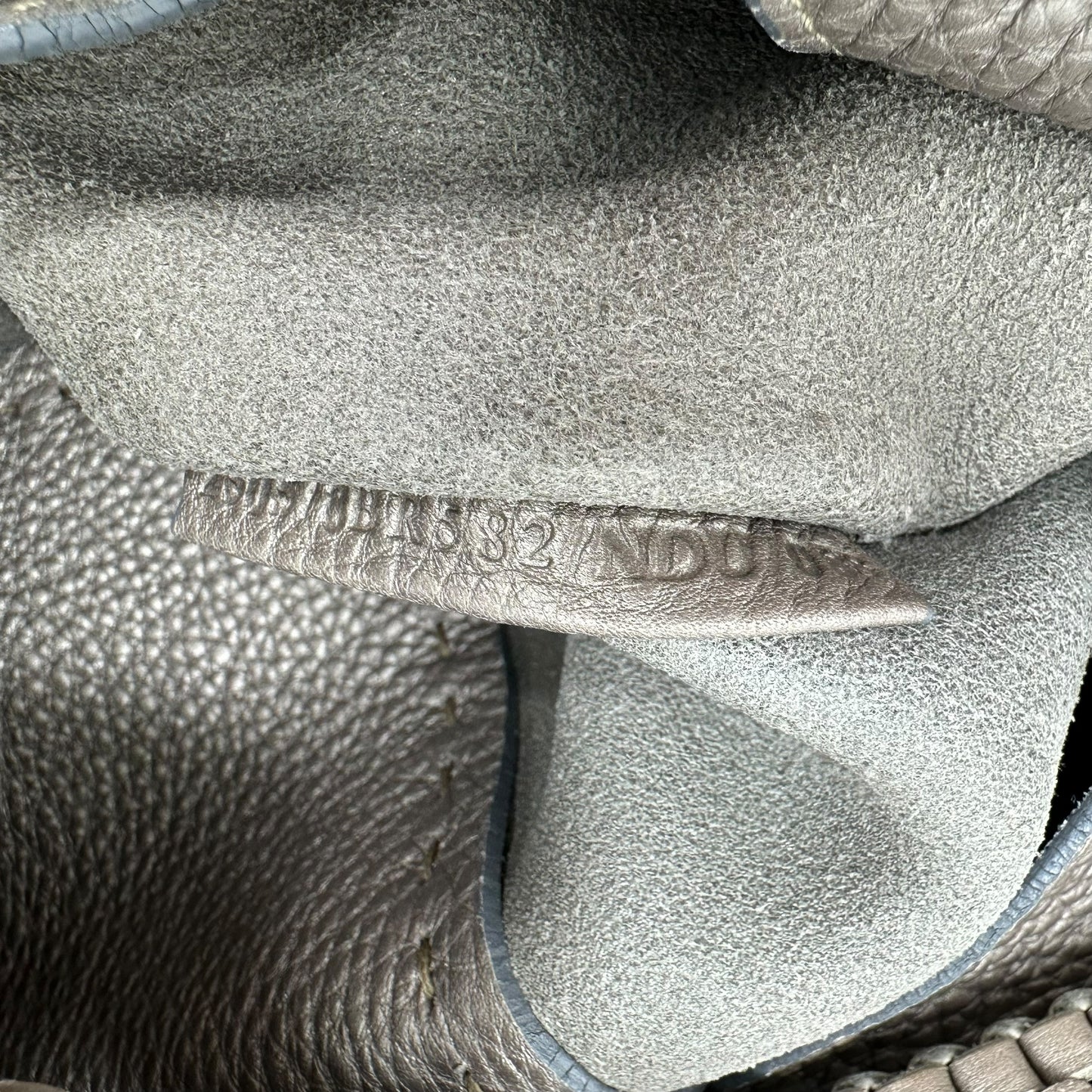 Fendi Selleria Silver Leather Hobo Bag