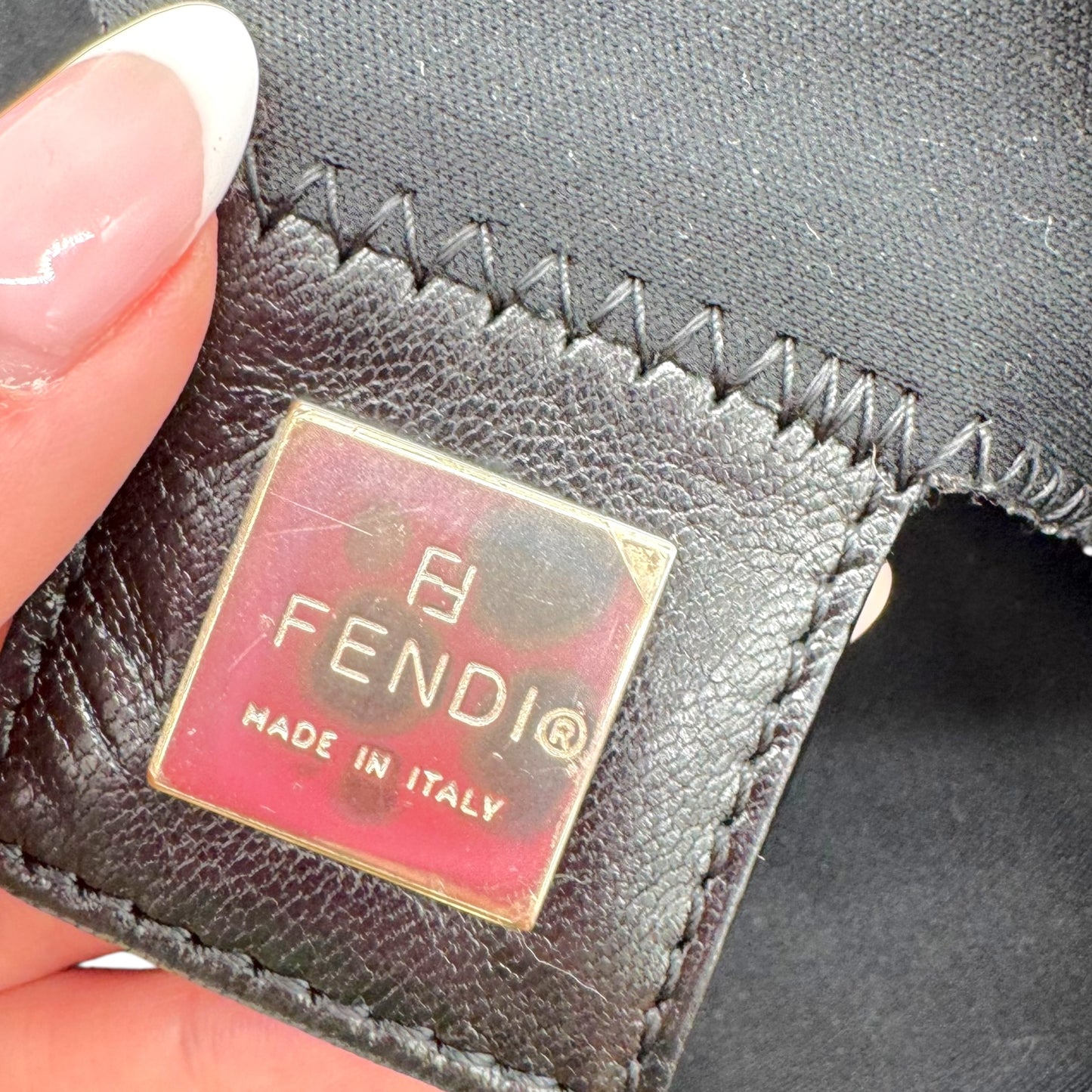 Fendi Black Neoprene Baguette Bag NEW