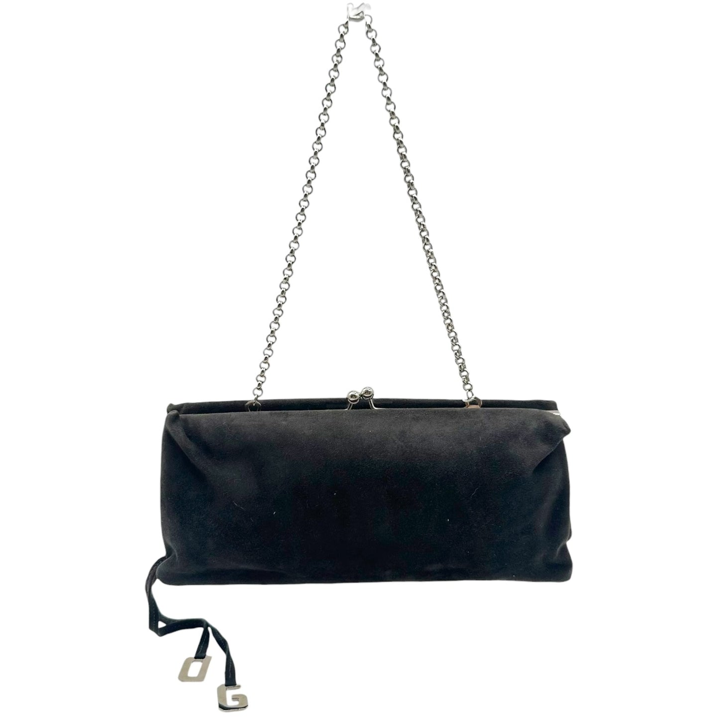 Dolce & Gabbana Gray Suede 2-Way Clutch Bag