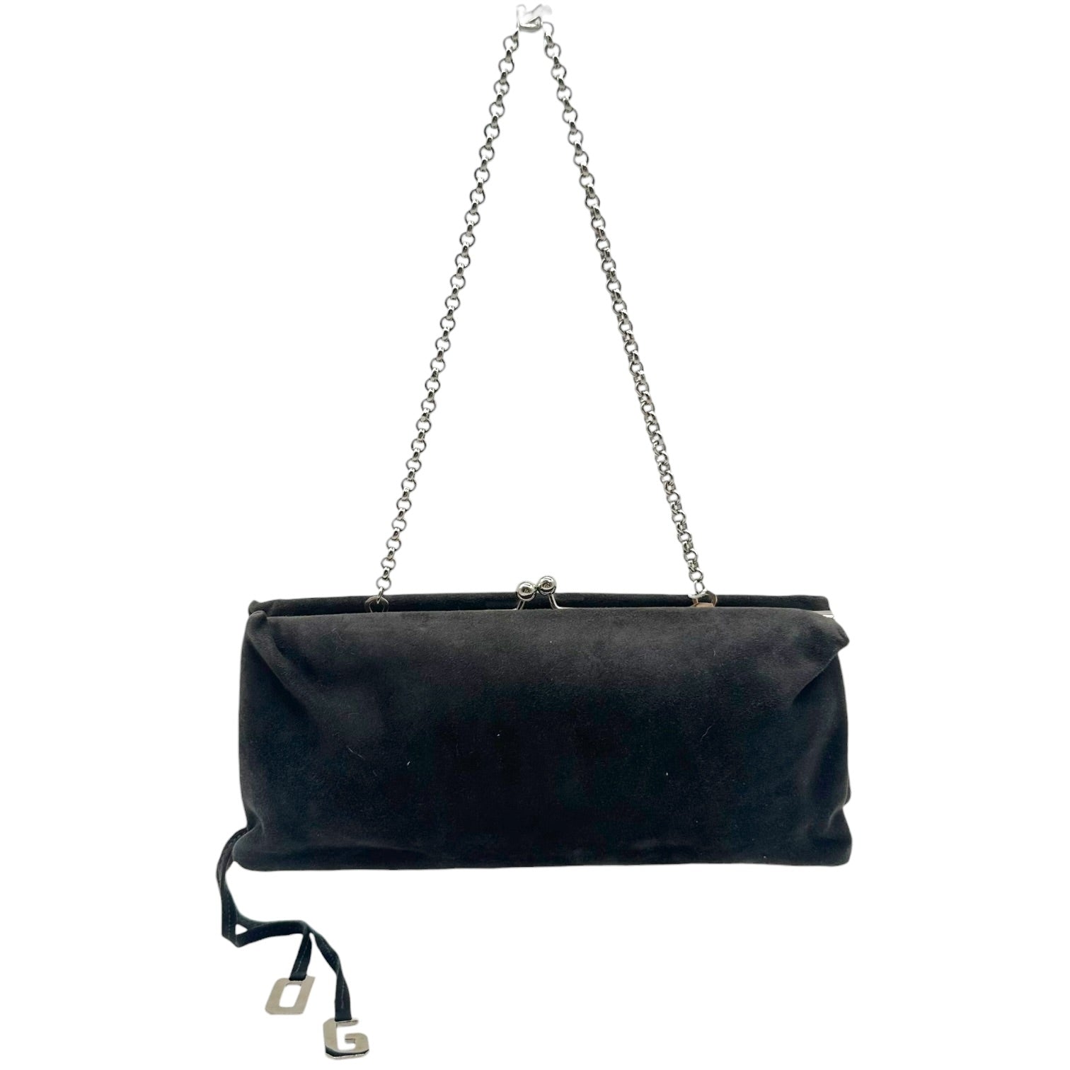 Dolce & Gabbana Gray Suede 2-Way Clutch Bag