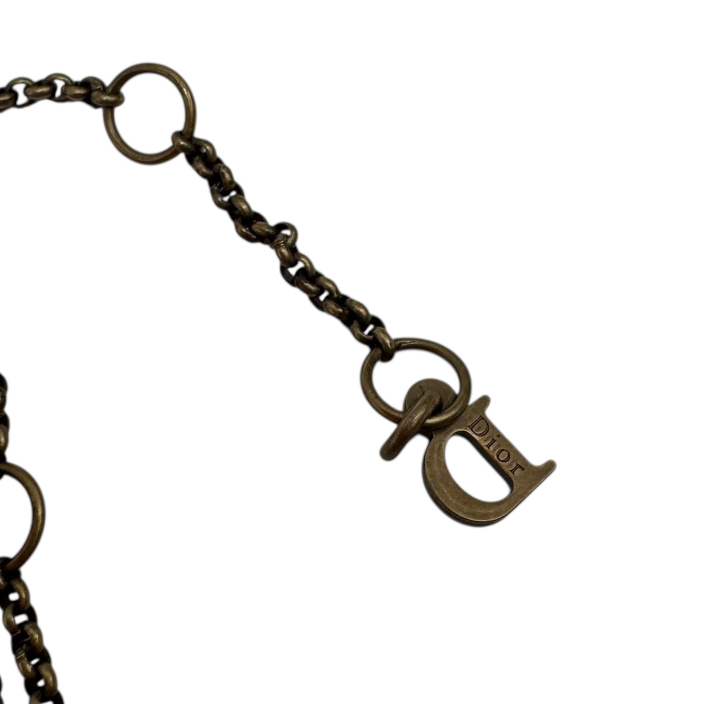 Christian Dior Pink Crystal & Copper Larait Necklace - Outfit Repeater