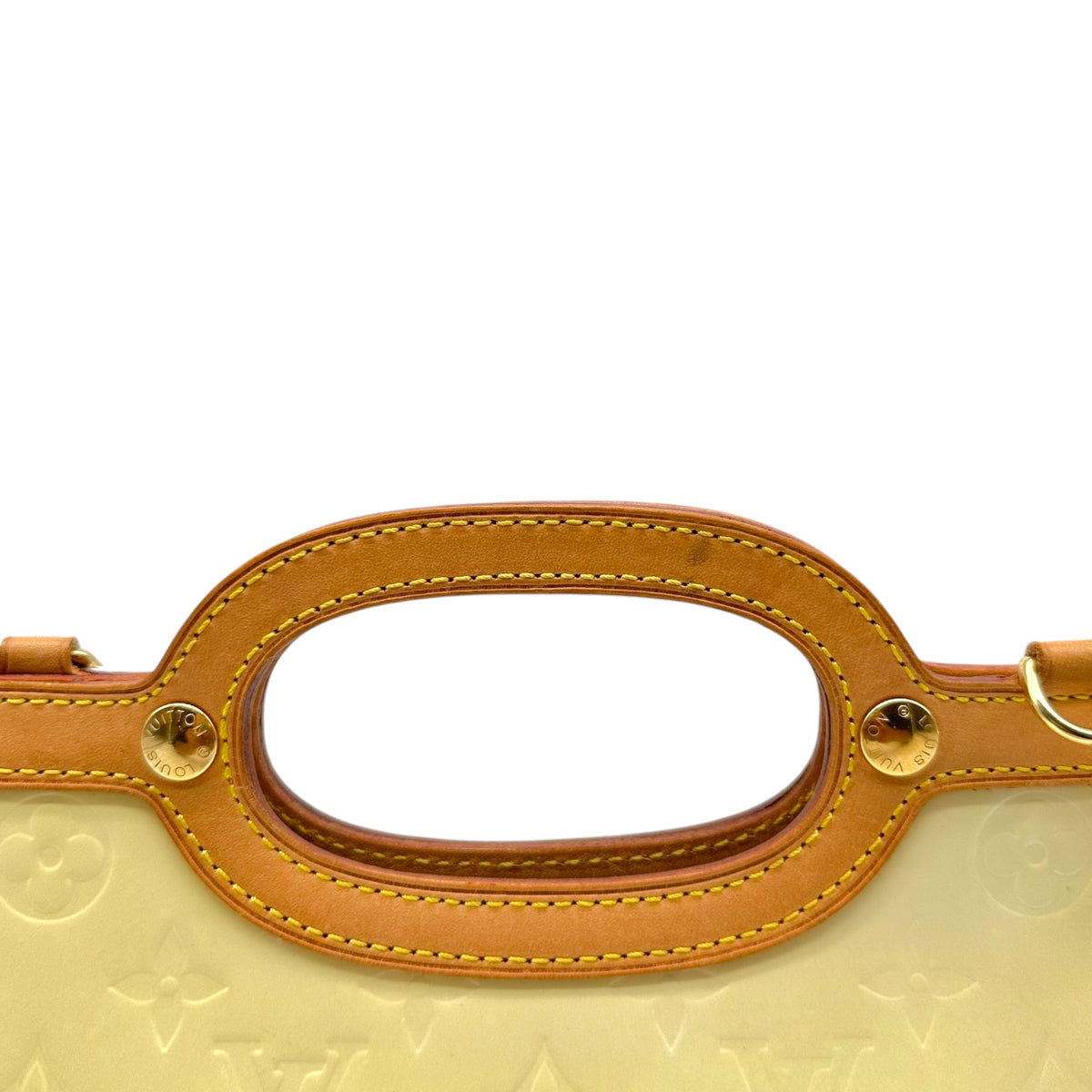 Louis Vuitton Vernis Monogram 2-Way Bag Butter Yellow