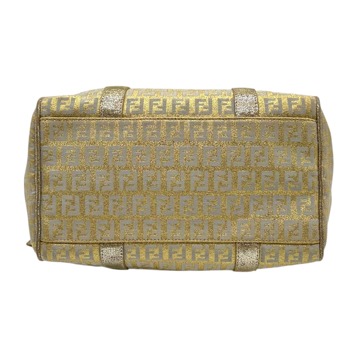 Fendi Gold & Silver Metallic Zucchino Small Bowler Bag - Outfit Repeater