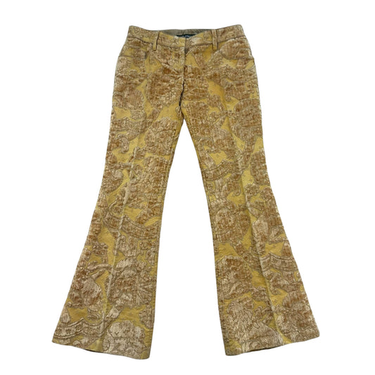 Dolce & Gabbana Gold Jacquard Flare Pants