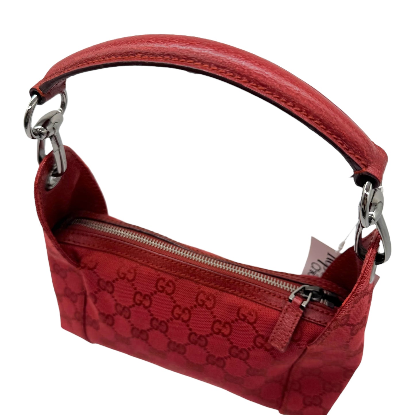 Gucci Red Canvas Monogram Mini Bag