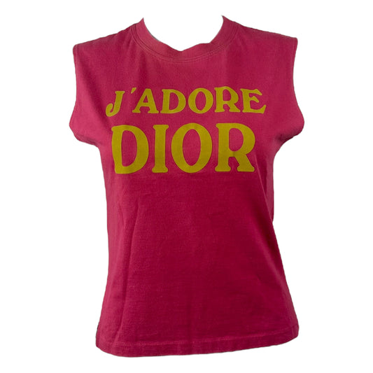 Christian Dior F/W 2002 Pink & Yelow J'Adore Dior Tank