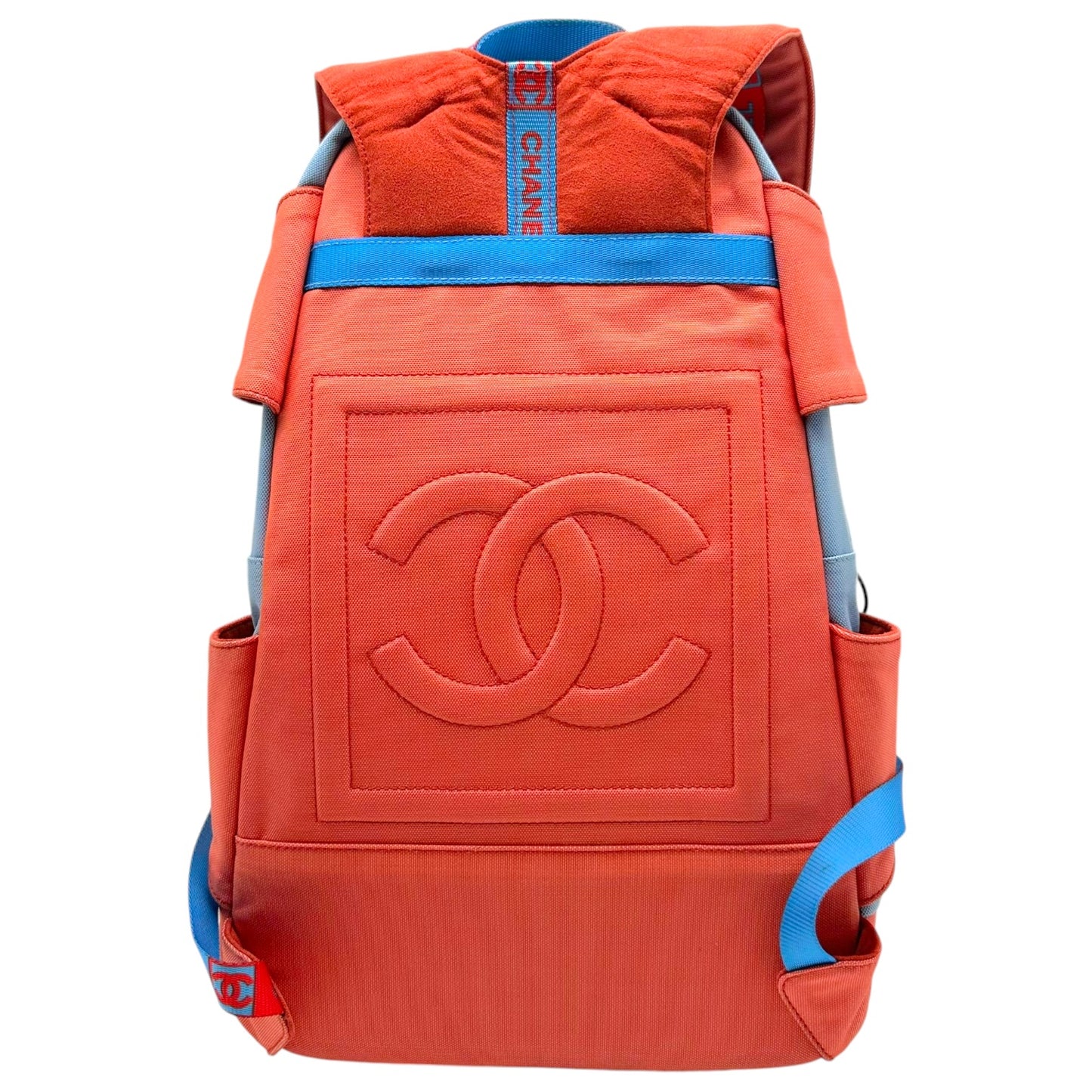 Chanel Sport Backpack Pink Blue Fabric 2000s
