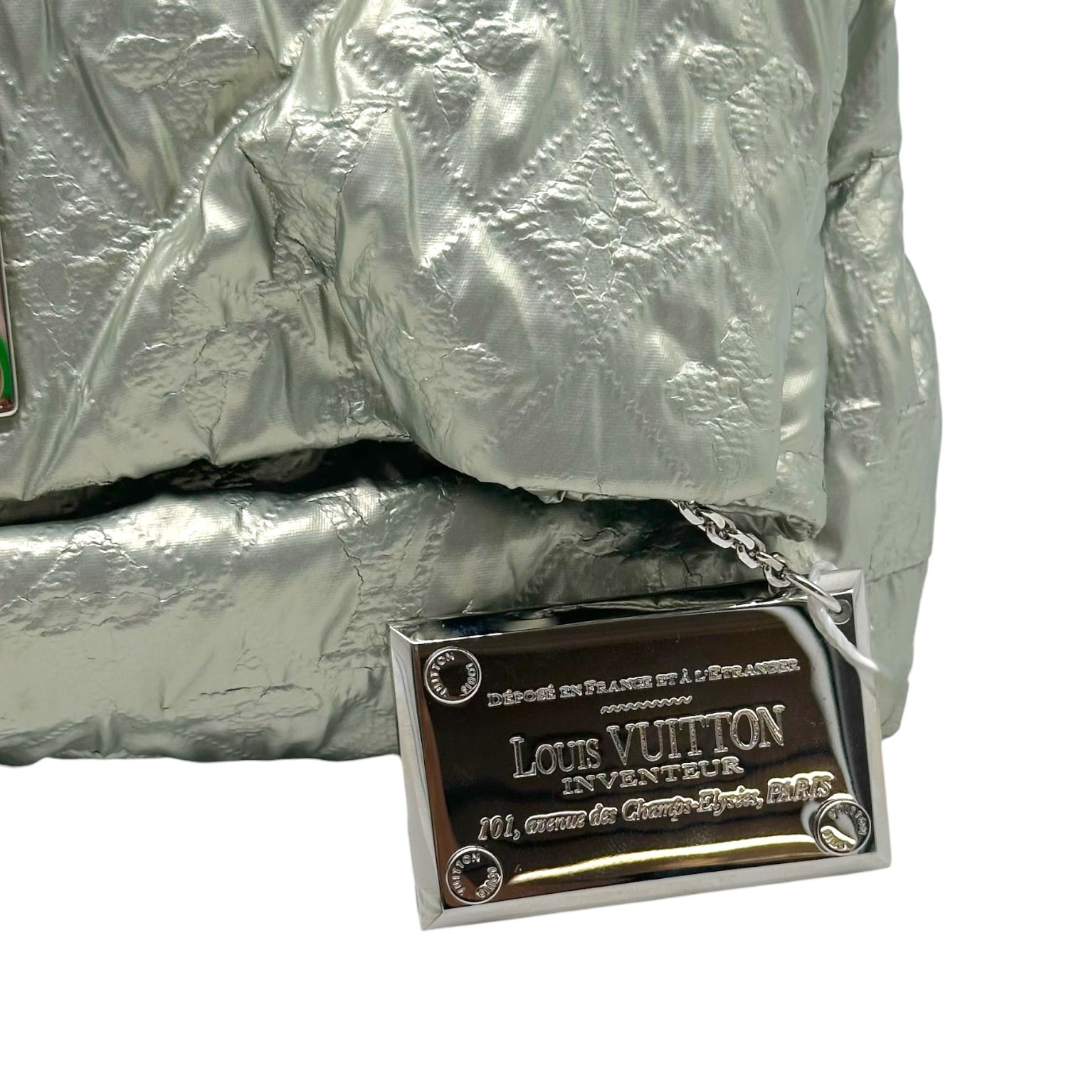 Louis Vuitton Silver Puffer Monogram Clutch Bag