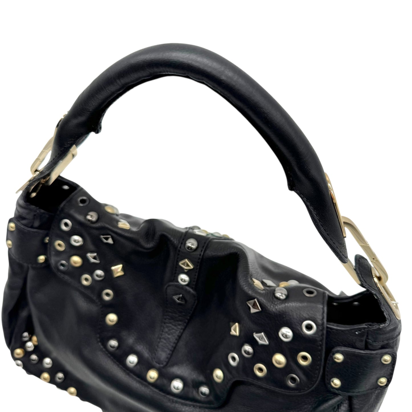 Jimmy Choo x HM Black Studded Hobo Bag