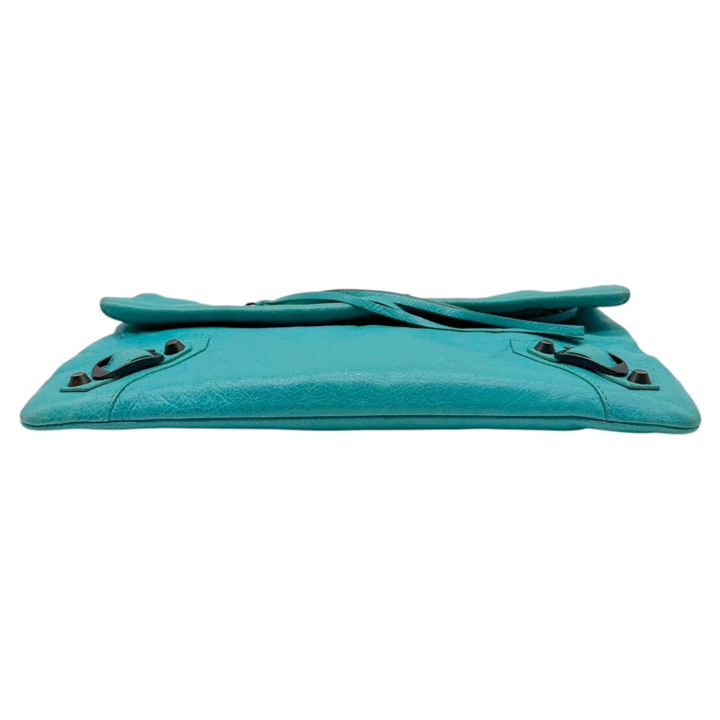 Balenciaga Turquoise Blue City 2-Way Clutch Bag