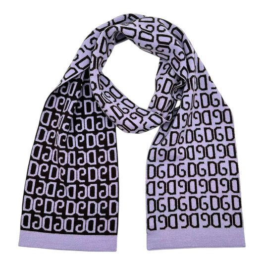 Dolce & Gabbana Lavender & Brown Reversible Logo Scarf