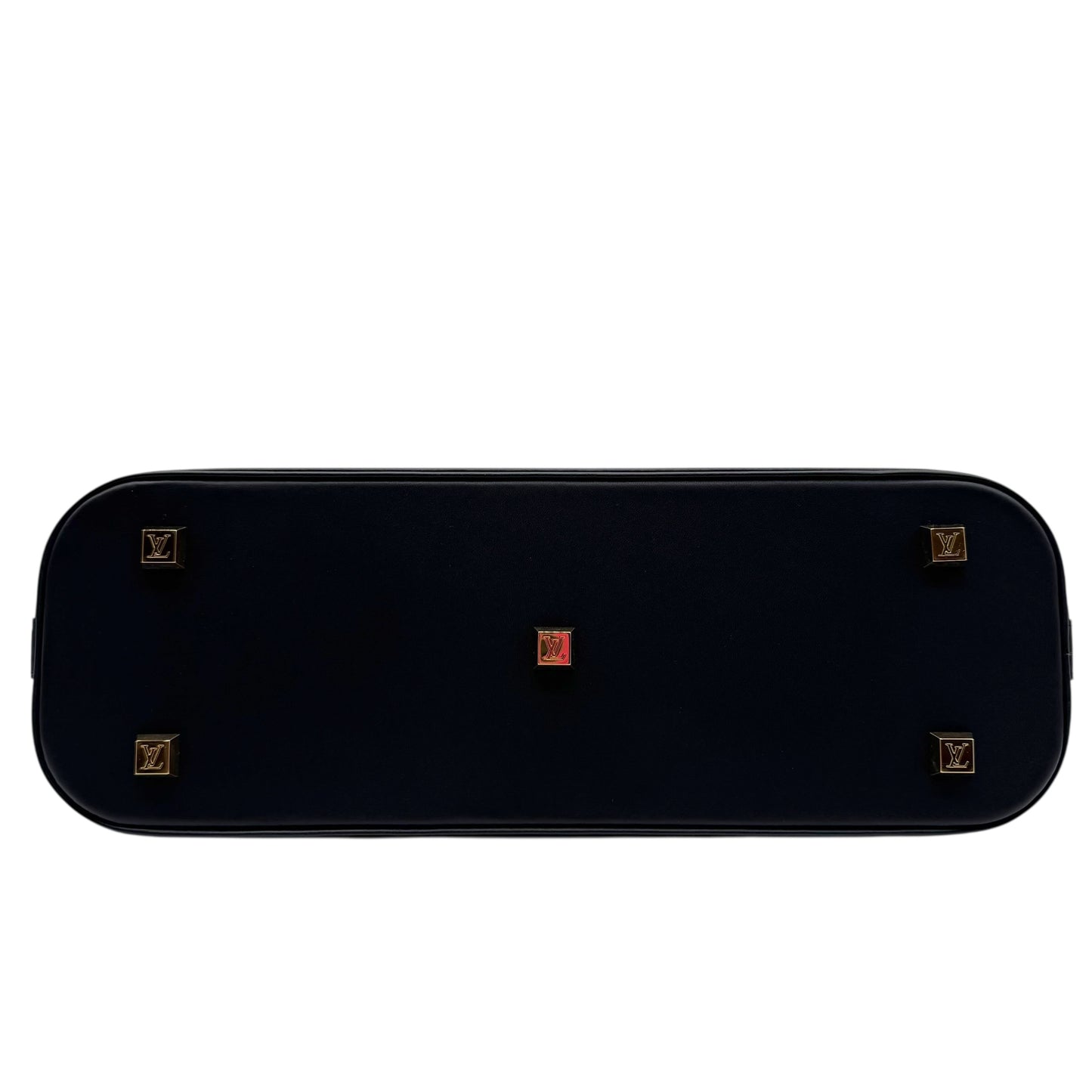 Louis Vuitton Navy Blue Lin Monogram East West Alma Bag