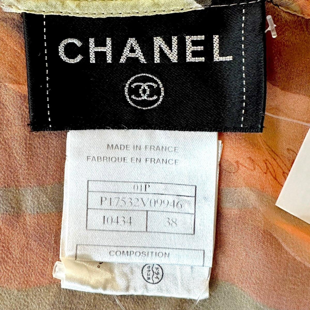 Chanel Spring 2001 Coral Striped Tiered Silk Hooded Mid-Length Vest Top
