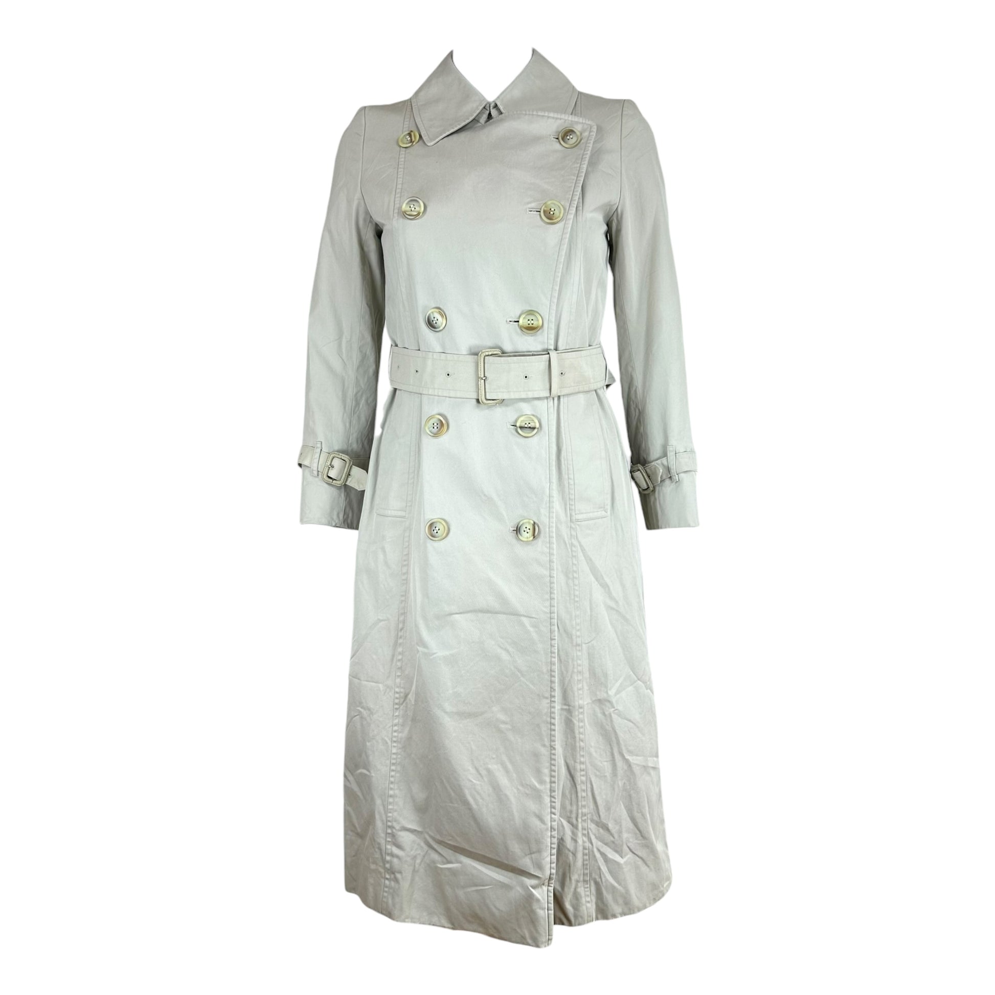 Burberry Classic Trench Coat Light Beige 90's Vintage XXS