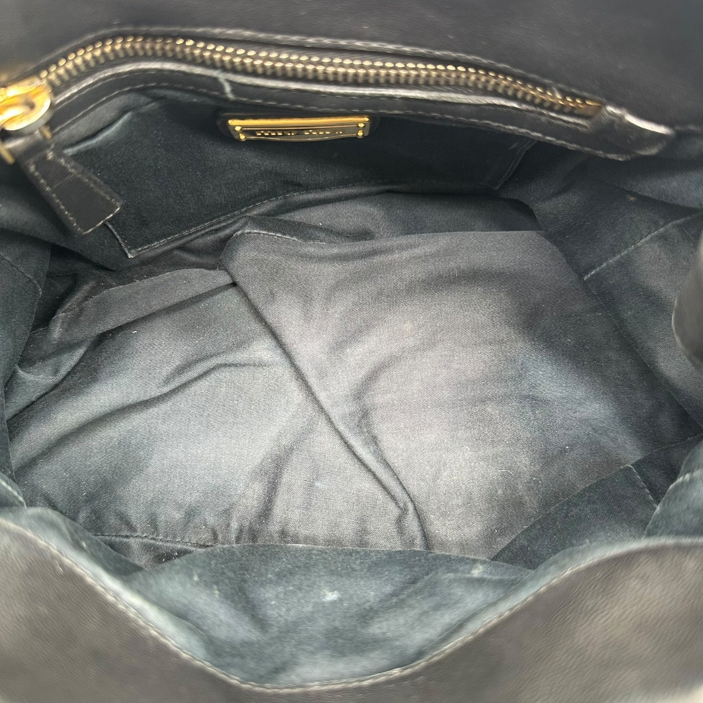 Miu Miu Black & Gold Quilted Matelasse 2-Way Bag