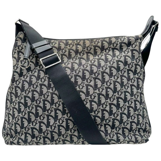 Christian Dior Black Trotter Monogram Satchel Bag