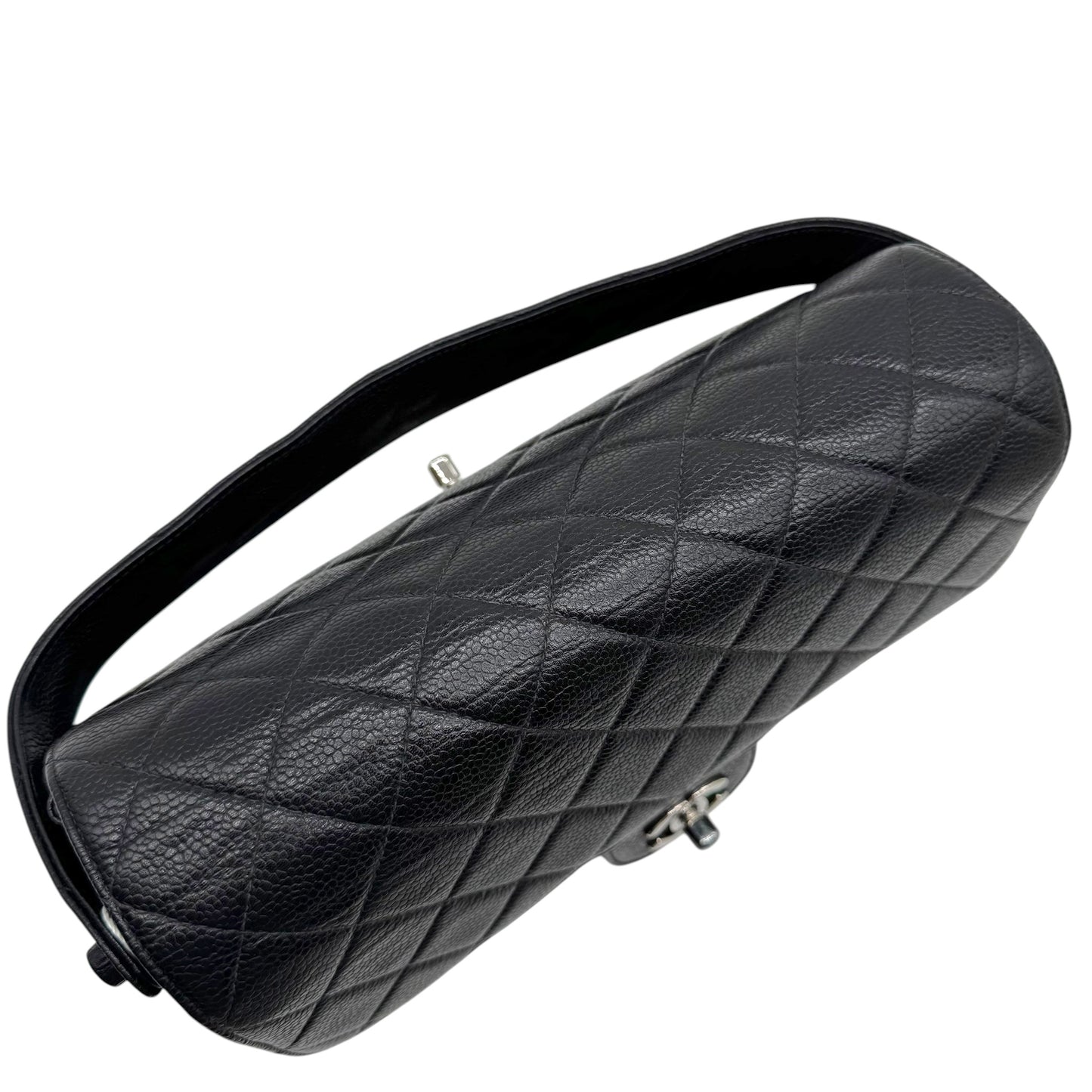Chanel Black Caviar Leather Medium Flap Bag