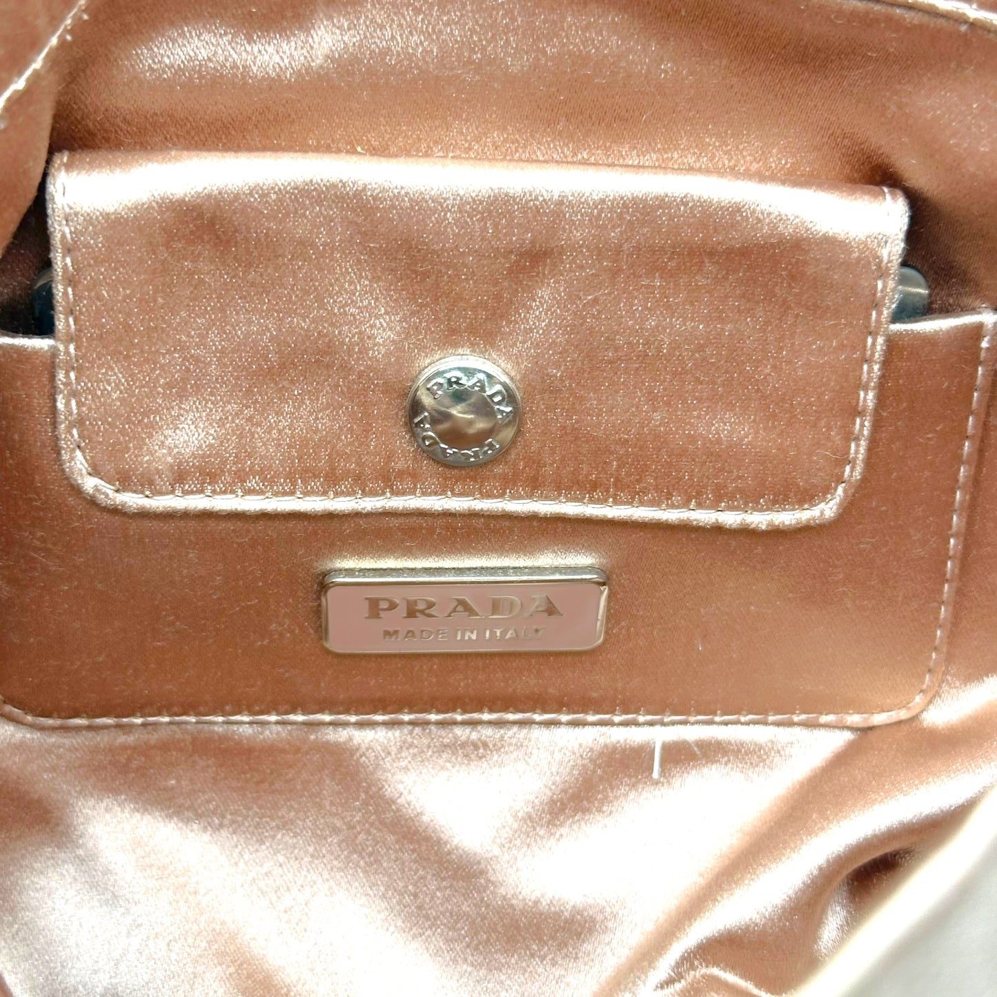Prada Pink Silk Mini Bag With Studs