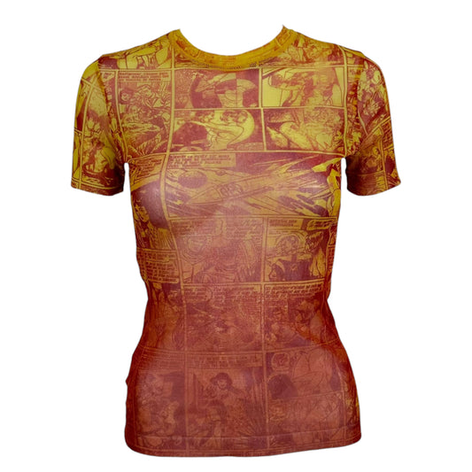 Jean Paul Gaultier Yellow & Red Comic Book Print T-Shirt