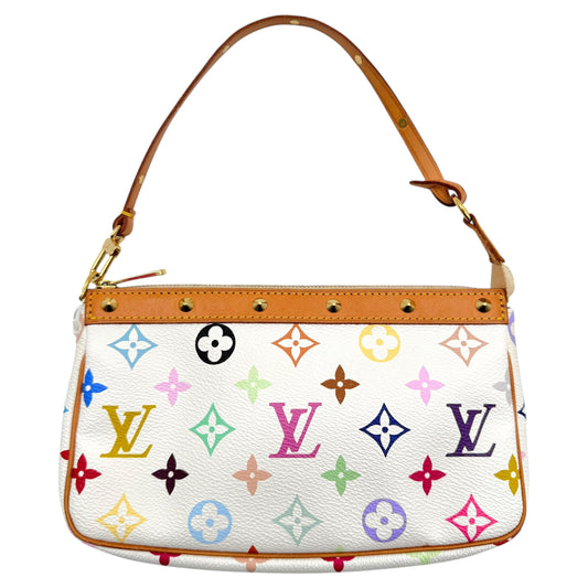Louis Vuitton White Multicolor Murakami Monogram Pochette Bag - Outfit Repeater