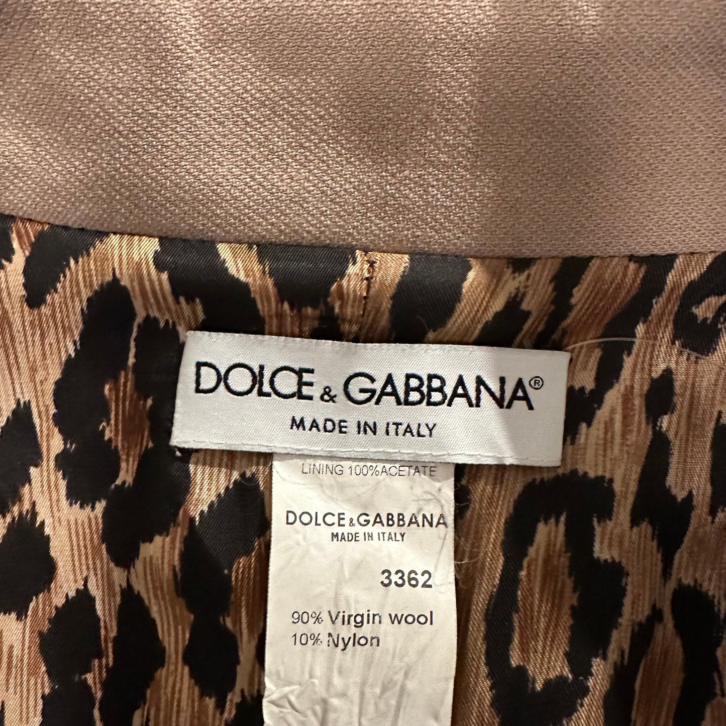 Dolce & Gabbana Tan Wool Trench Coat