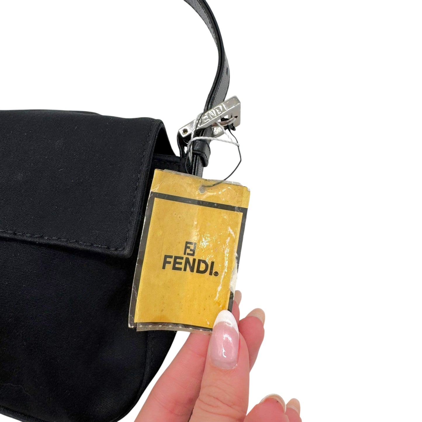 Fendi Black Neoprene Baguette Bag NEW