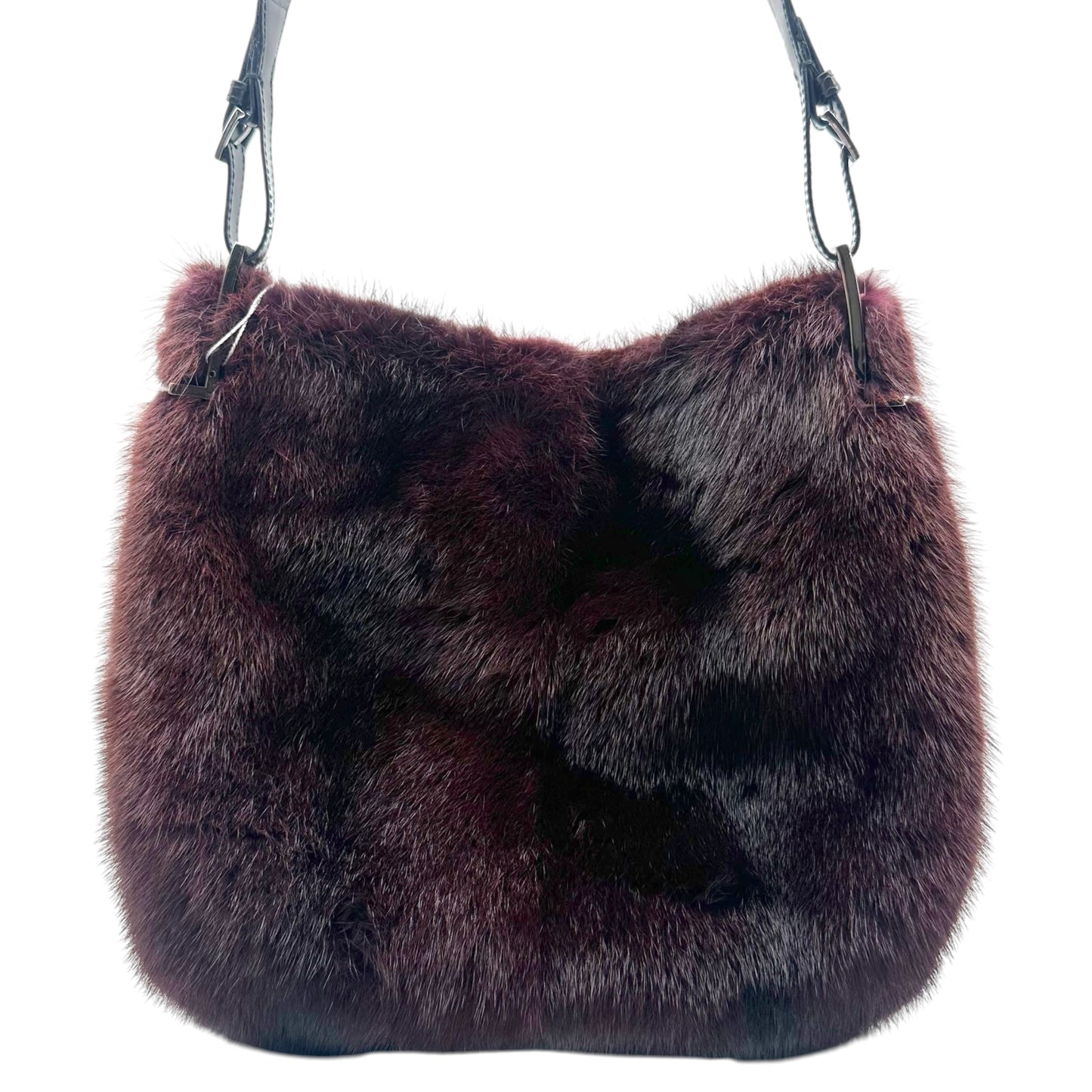 Gucci Hobo Bag Burgundy Mink Fur Shoulder