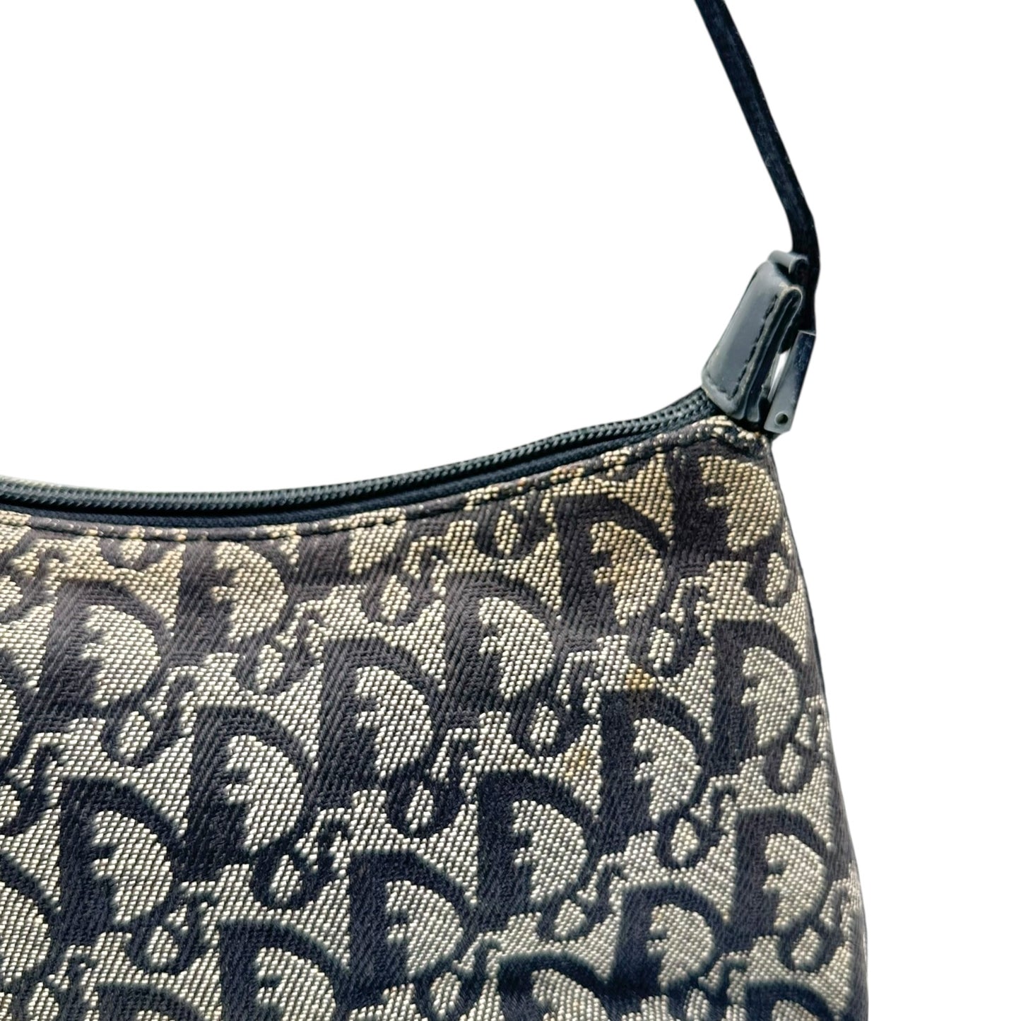 Christian Dior Navy Trotter Monogram Shoulder Pochette Bag
