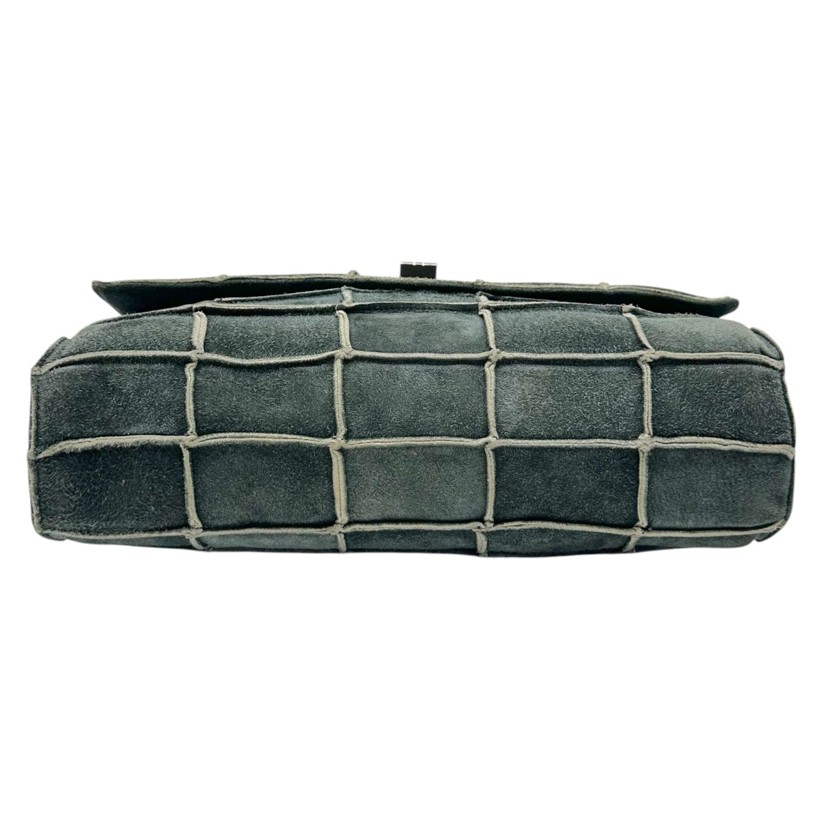 Chanel Gray Suede 2.55 Flap Shoulder Bag