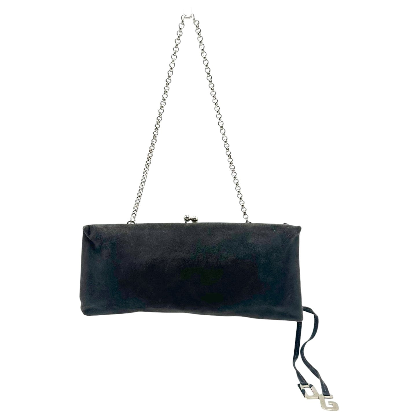 Dolce & Gabbana Gray Suede 2-Way Clutch Bag