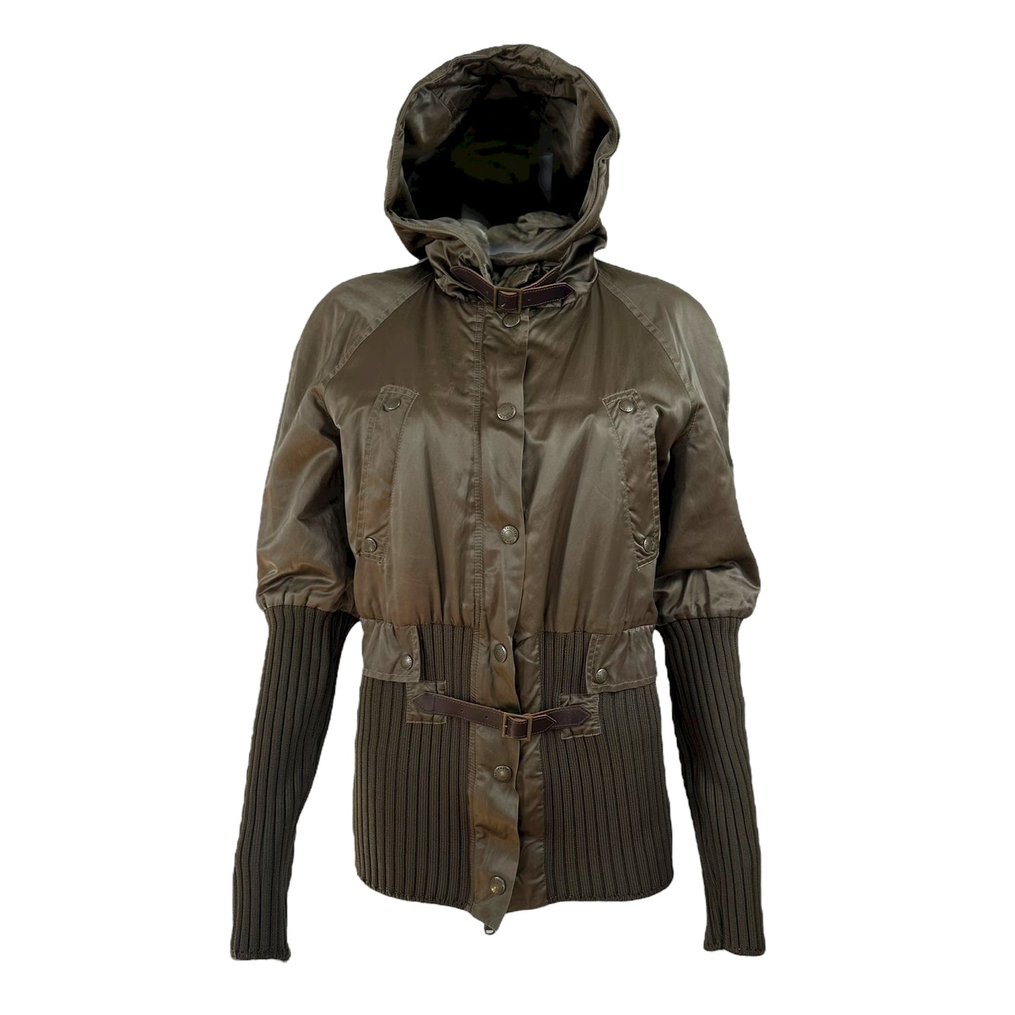 Jean Paul Gaultier Jean's 90's Khaki Green Satin Bomber Jacket