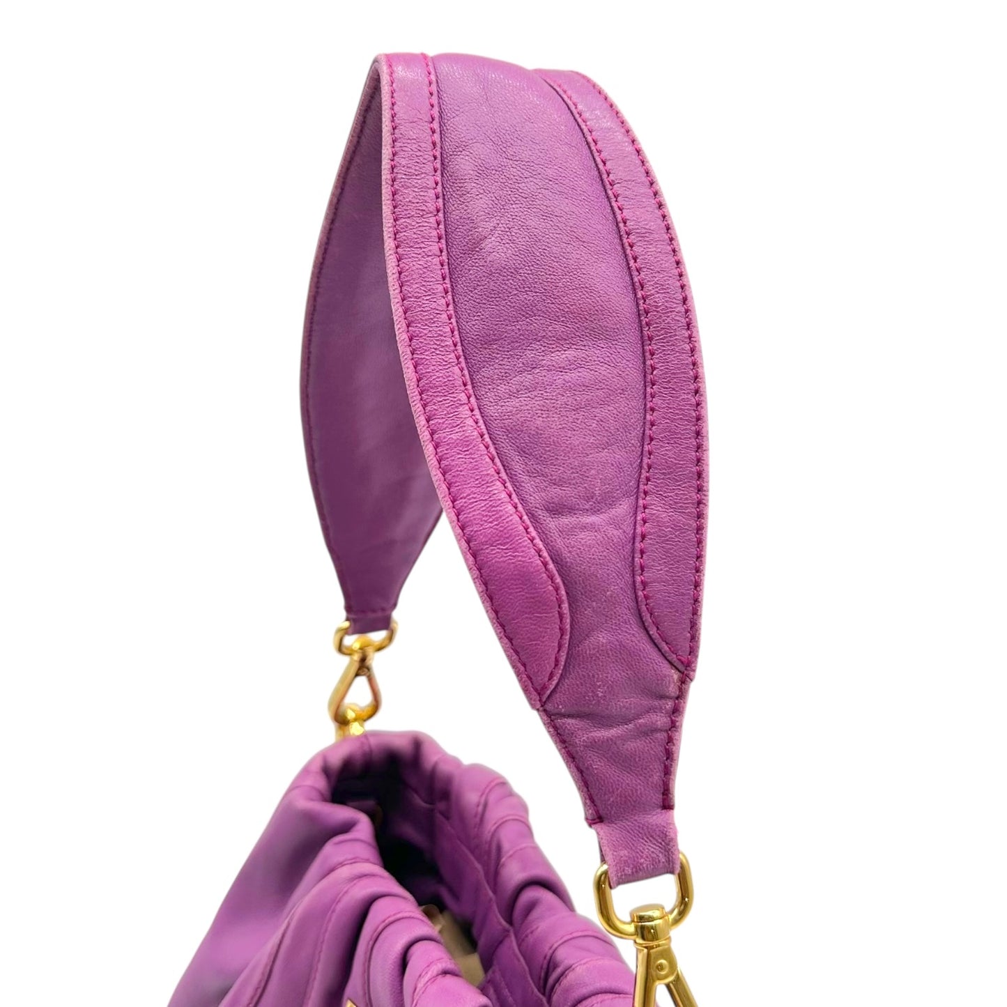 Prada Purple Lambskin Patchwork Shoulder Bag