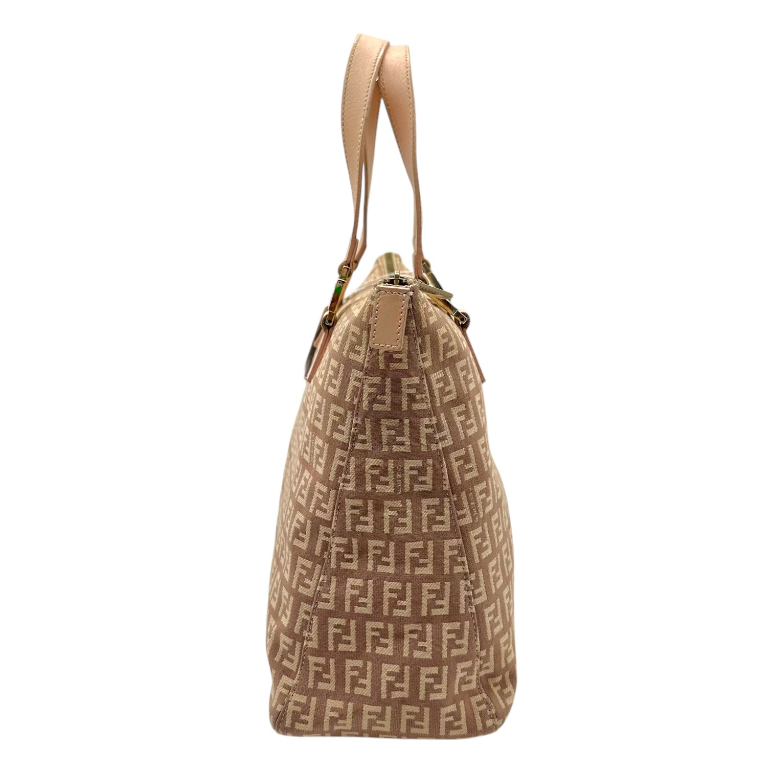 Fendi Pink Zucchino Monogram Top Handle Tote Bag - Outfit Repeater