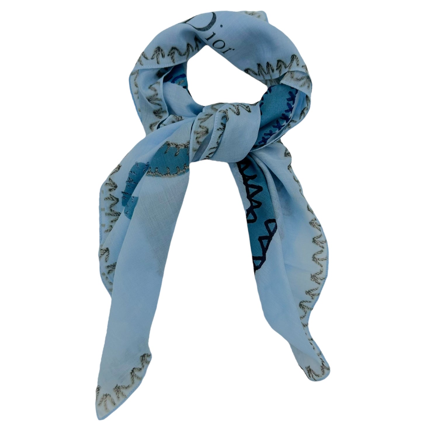 Dior Jadore Dior Blue Cotton Scarf