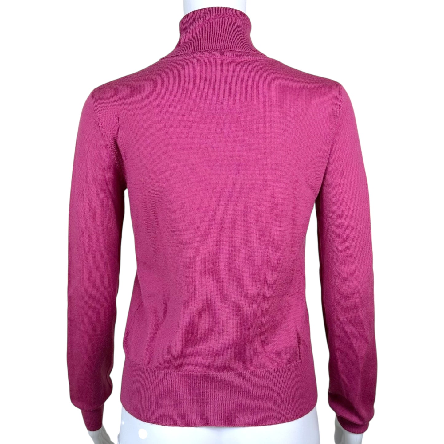 Galliano Purple Sequin G Logo Wool Turtleneck Sweater - Outfit Repeater