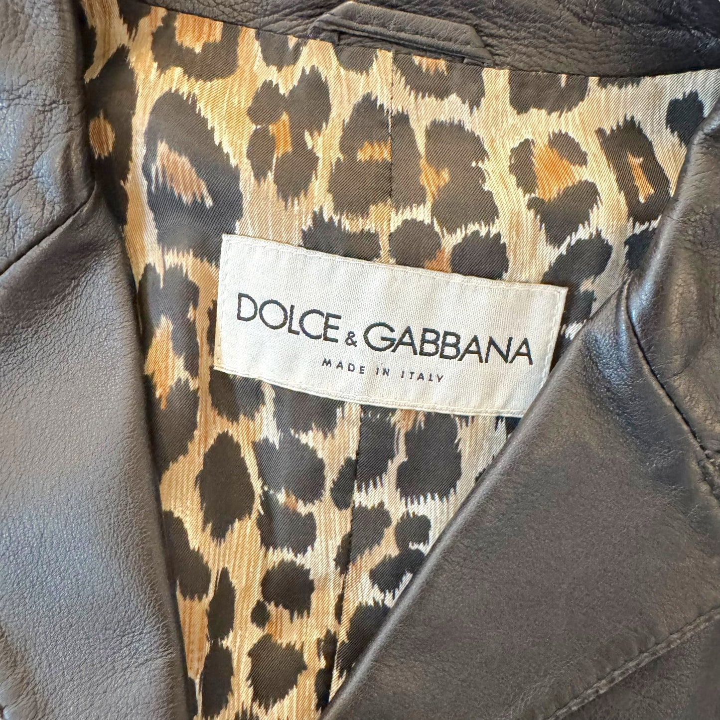 Dolce & Gabbana Black Leather Blazer Jacket - Outfit Repeater