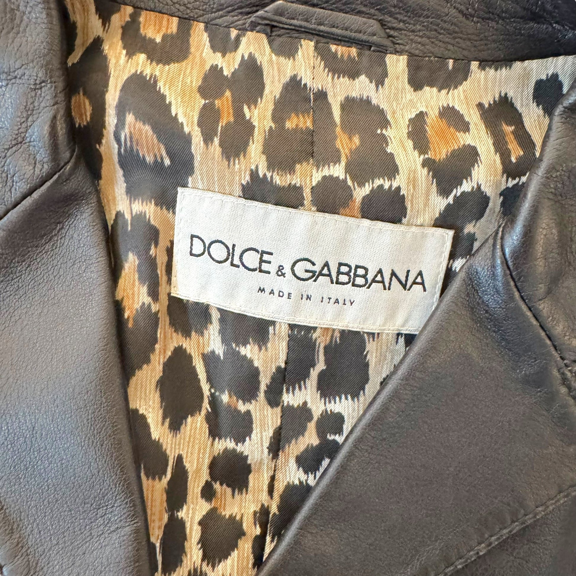 Dolce & Gabbana Black Leather Blazer Jacket - Outfit Repeater