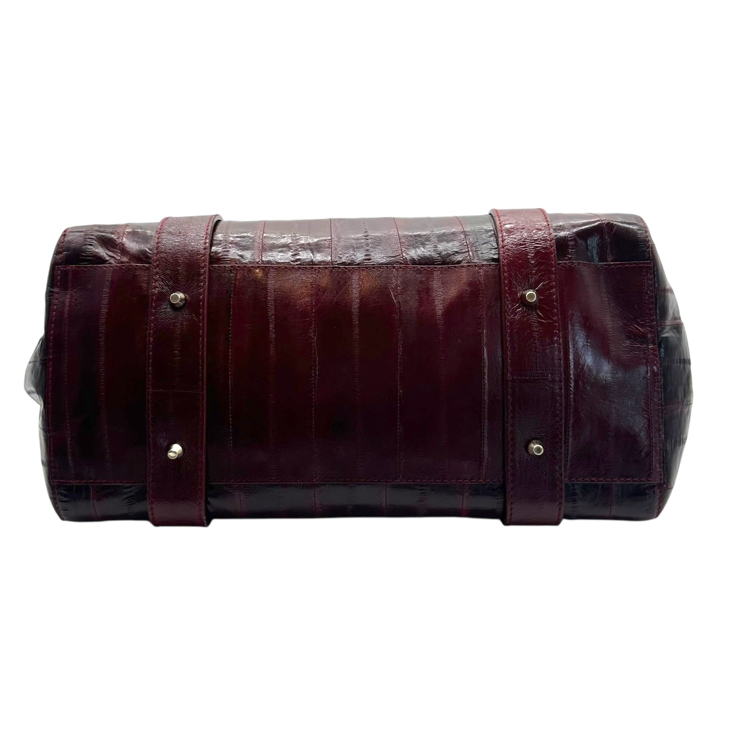 Dolce & Gabbana Burgundy Eel Skin Shoulder Bag - Outfit Repeater