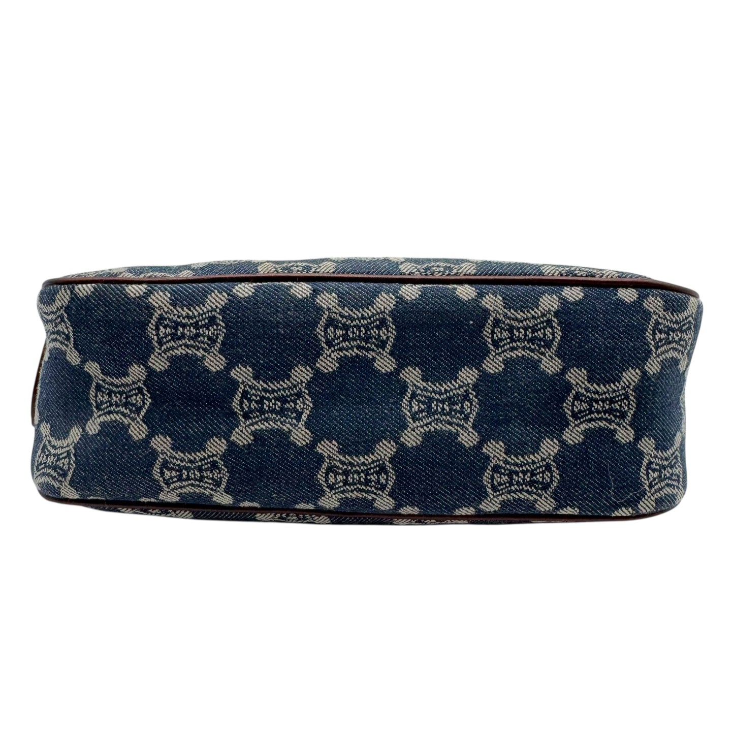 Celine Blue Denim Triomphe Monogram Pochette Bag - Outfit Repeater