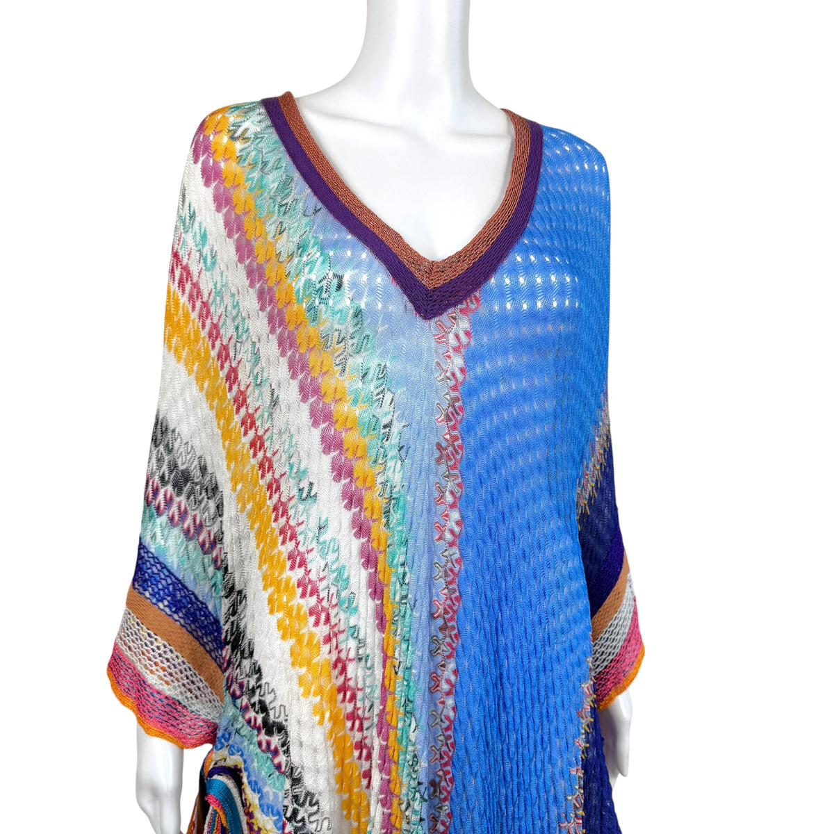 Missoni Mare Multicolor Chevron Knit Maxi Cover-Up Dress