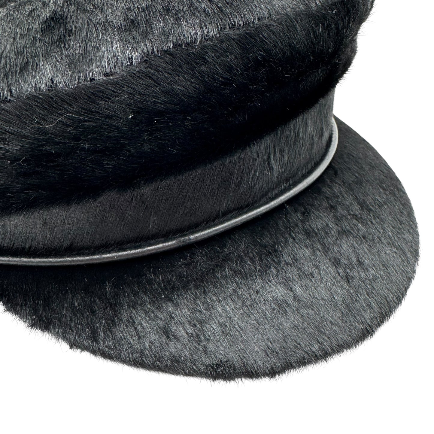 Hermes Black Ponyhair Newsboy Hat - Outfit Repeater