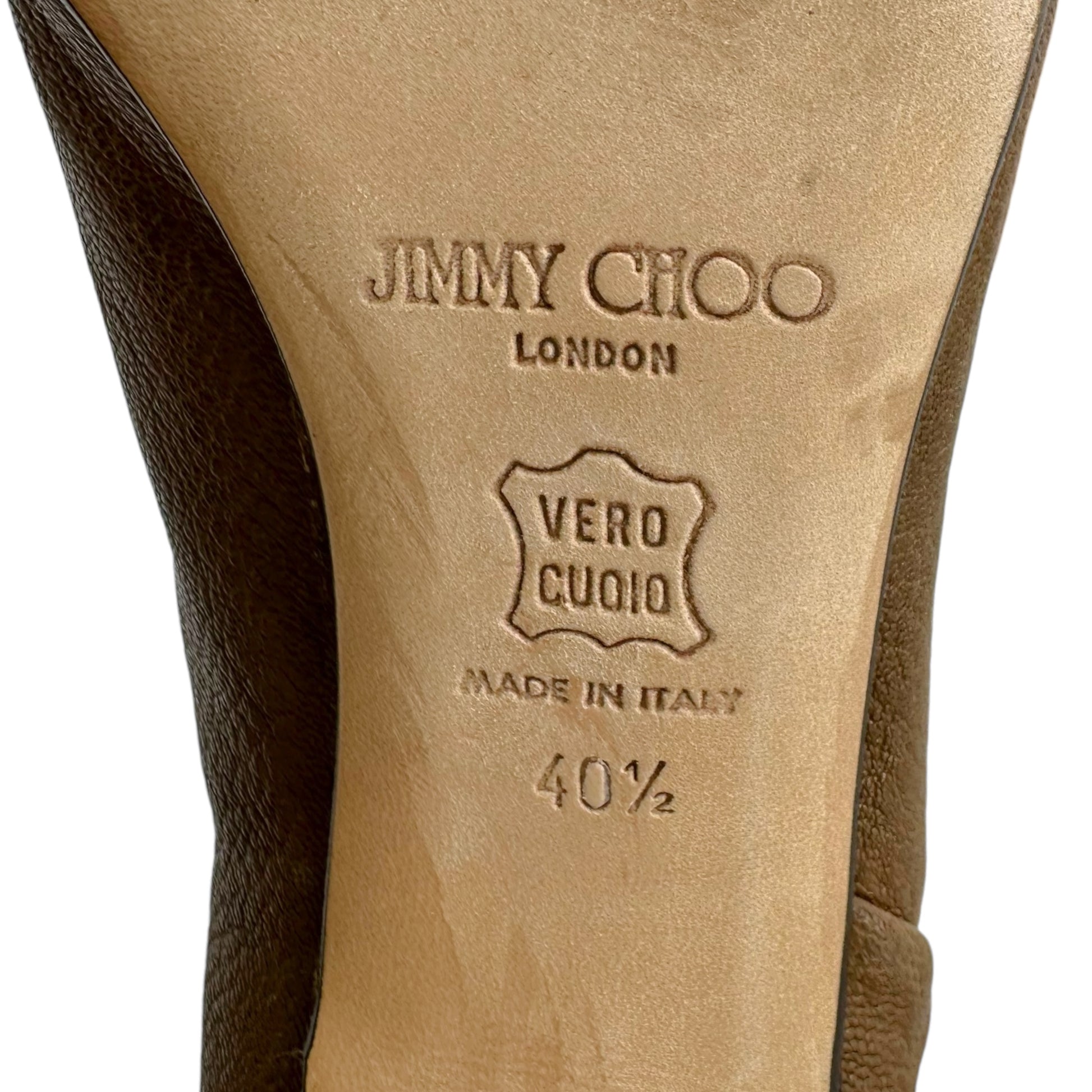 Jimmy Choo Brown Leather Pointed Toe Boots - Outfit Repeater