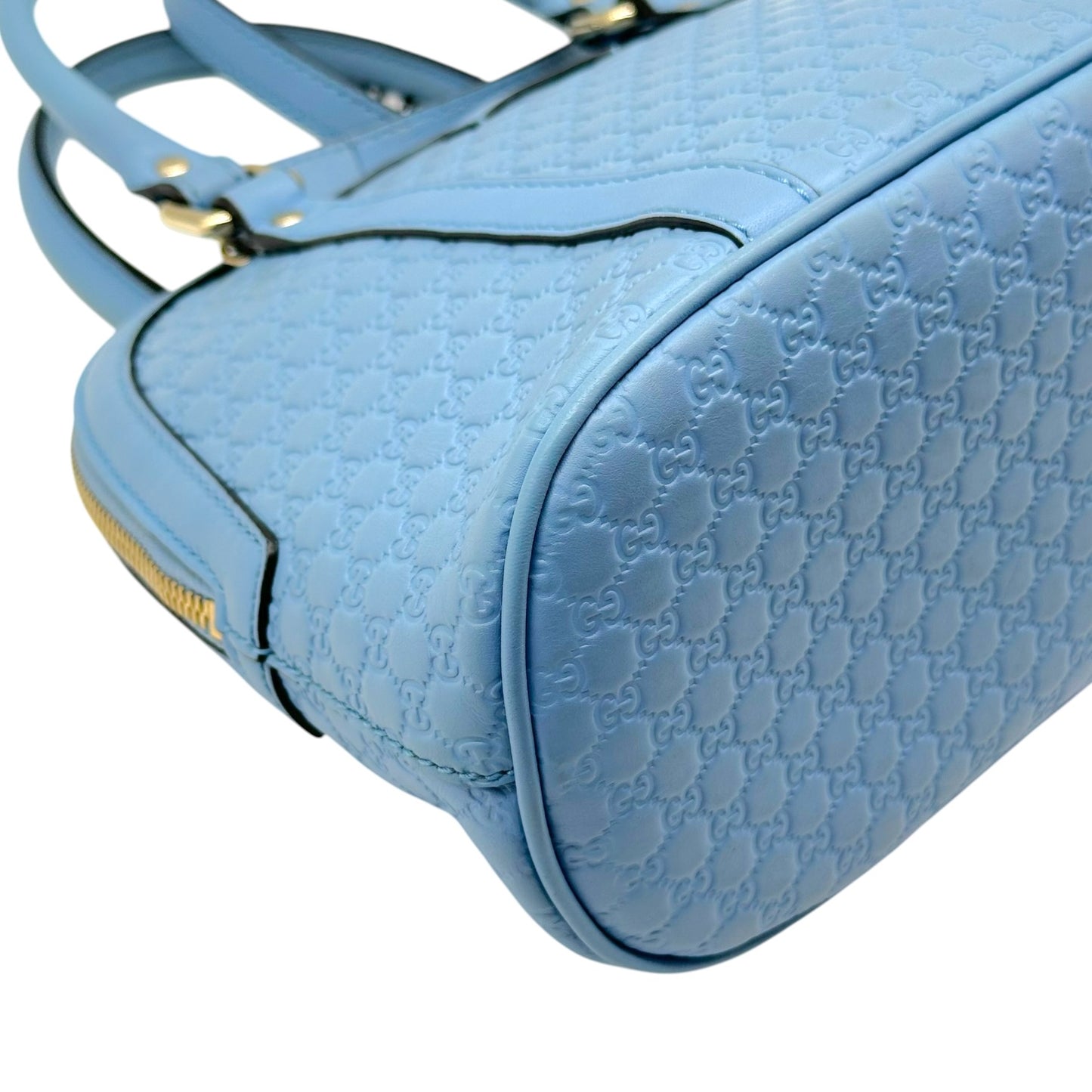 Gucci Light Blue Embossed Guccissima Monogram 2-Way Mini Bag